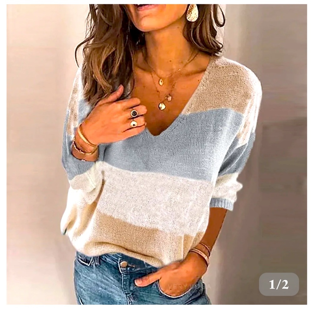 Color block sweater